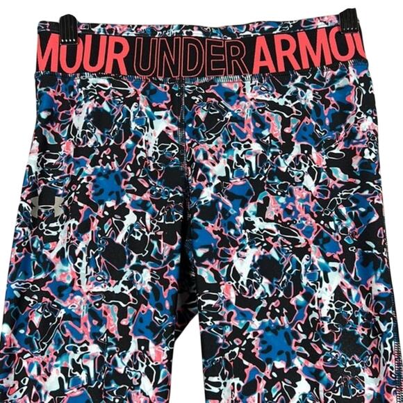 Under Armour Girls Printed Crop Workout Leggings - Picture 2 of 5